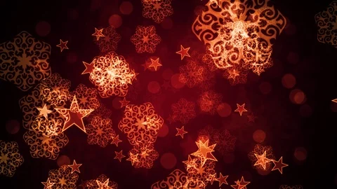 Warm Winter Snow Flakes Stock Footage 91054434