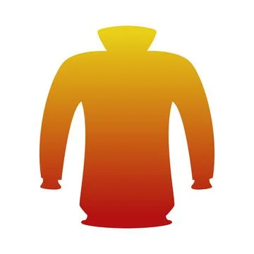 Warm winter sweater with high neck and long sleeves Stock Illustration