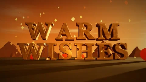 Warm Wishes Burnished Copper 3D Letters with Pumpkins and Falling Maple Leaves Stock Footage 343193984