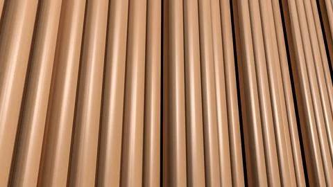 Warm Wooden Column Texture Abstract Background 3d render. Stock-Illustration