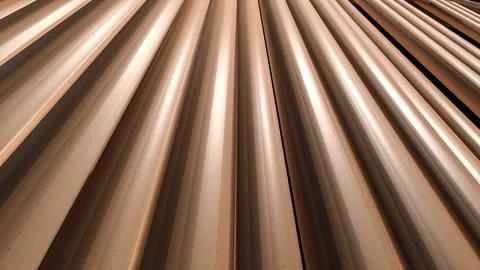Warm Wooden Column Texture Abstract Background 3d render. Stock-Illustration
