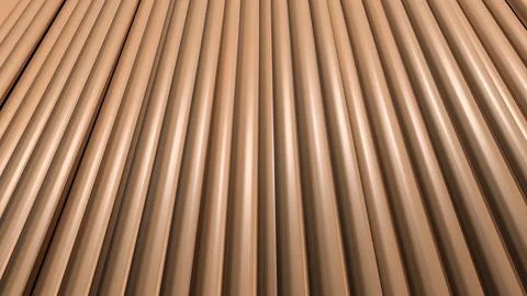 Warm Wooden Column Texture Abstract Background 3d render. Stock-Illustration