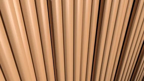 Warm Wooden Column Texture Abstract Background 3d render. Stock-Illustration