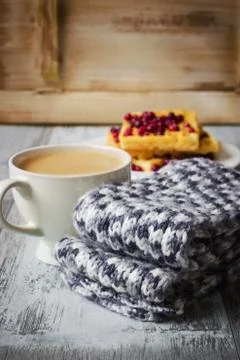 Warm wool scarf Stock Photos