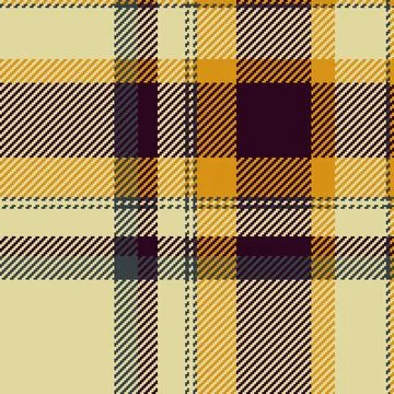Warm, woven plaid pattern in yellow, cream, and dark tones. Cozy and classic, 스톡 일러스트