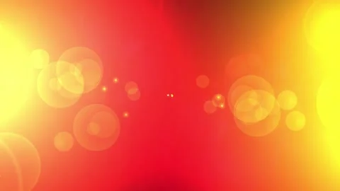 Warm Yellow Light Bubbles with Soft Orange Glow and Subtle Circles in Cinem.. Stock Footage 342505416