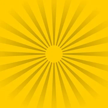 Warm Yellow Square Sunburst Vector Stock Illustration