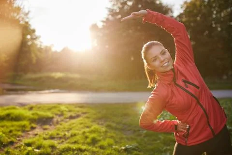 Warming up at the dawn Stock Photos