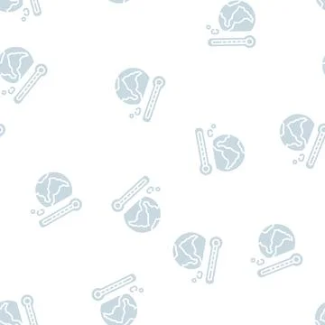 Warming effect glyph seamless pattern 스톡 일러스트
