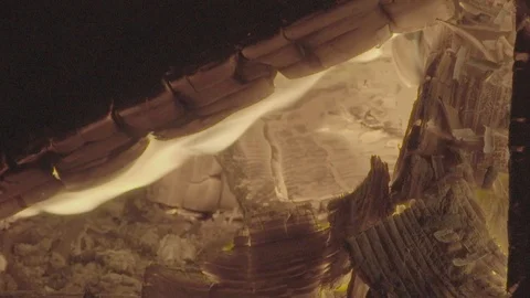 Warming By The Fire5 Stock Footage 92415707