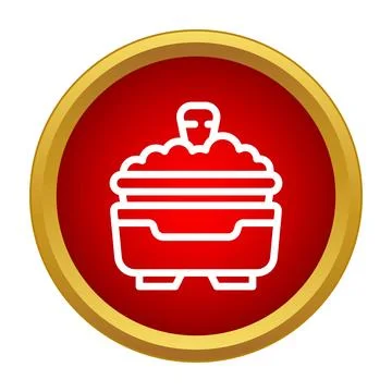 Warming food container for buffet serving icon Stock Illustration