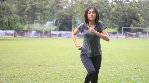 Warming up Girl Stock Footage 121544603