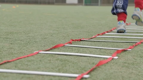 Warming up for hockey training Stock Footage 128801031