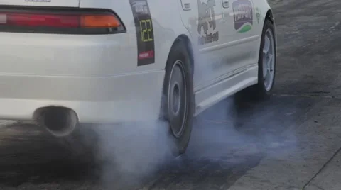 Warming of rubber on the track Video stock 66446868