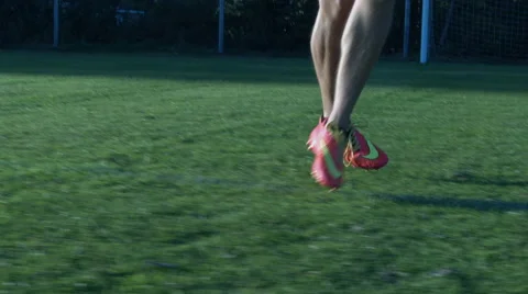 Warming up on soccerfield Stock Footage 68177760