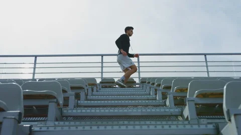 Warming up with a sprint workout Stock Footage 100029524