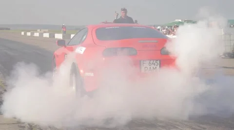 Warming supercar Stock Footage 66446896