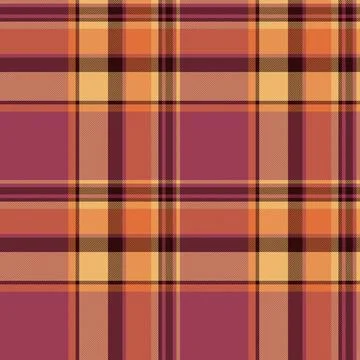 Warmtoned plaid pattern. A classic textile texture with interwoven bands of c Stock Illustration