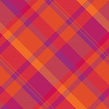 Warmtoned plaid pattern. A vibrant, seamless textile design with intersecting Illustrazione stock
