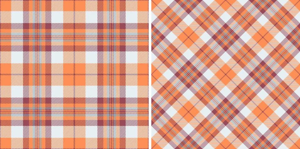 Warmtoned plaid patterns evoke rustic charm. Ideal for backgrounds, textiles, Stock Illustration