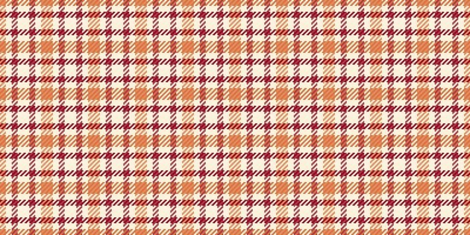 Warmtoned tartan pattern. Classic, rustic design with orange and maroon lines Illustrazione stock