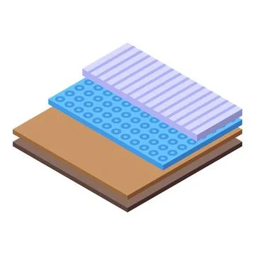 Warn floor tiles icon isometric vector. Surface house climate Stock Illustration