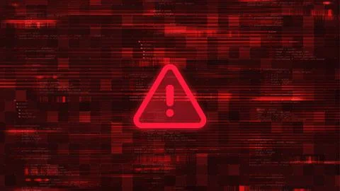 Warned virus malware attack or data breach concept 库存插图