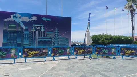 Warner Bros Tour Batman Climbing Wall June 14 2026 Viareggio Italy Stock Footage 336905245