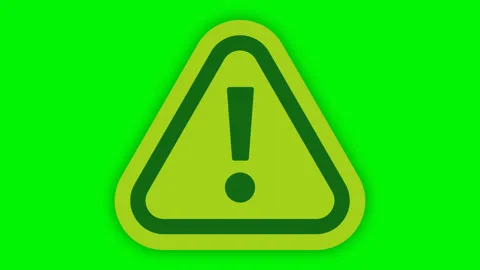 Warning 3 (Green Screen) Video stock 271739859