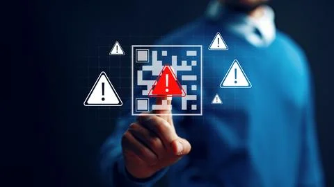 Warning about scam call SMS messages in response to security threats online Stock Photos