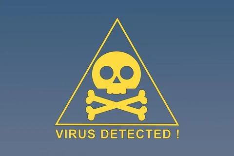 Warning about virus attack to protect information. Illustration Stock Illustration