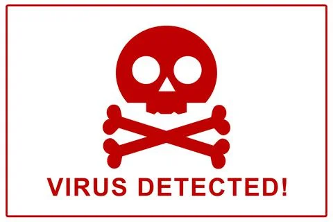 Warning about virus attack to protect information. Illustration Stock Illustration