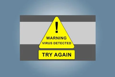 Warning about virus attack to protect information. Illustration 스톡 일러스트