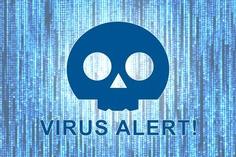 Warning about virus attack to protect information. Illustration Stock Illustration