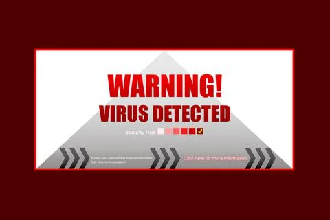 Warning about virus attack to protect information. Illustration Stock Illustration