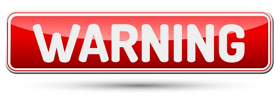 WARNING - Abstract beautiful button with text. Stock Illustration