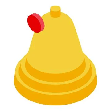 Warning access bell icon isometric vector. Wrong account password Stock Illustration