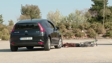 Warning accident 스톡 동영상 40739072