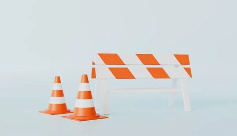 Warning against road and construction works, renovation, preparing something Stock Illustration
