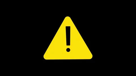 Warning Alert Caution Icon Animation Risk Sign Animated Video. Stock Footage 316399262