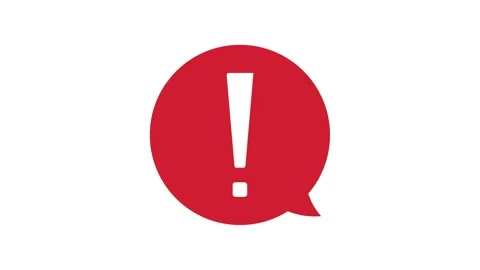 Warning, alert, Emergency  symbol loop animation on white background. Stockbeeldmateriaal 297951687