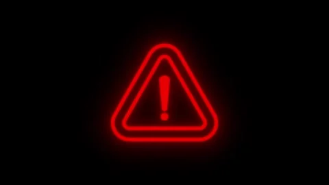 Warning alert icon animation video Stock Footage 330524065
