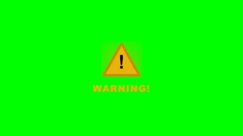 Warning alert sign bottom Green Screen Lower Third Stock Footage 345221639