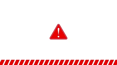 Warning alert sign icon for danger and hazardous caution security Stock Footage 302191680