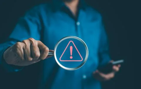 Warning alert system concept. Stock Photos