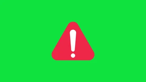 Warning alert triangle icon animation with exclamation mark Stock Footage 330524351