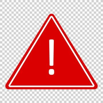 Warning Alert Triangle Icon Transparent Background Illustrazione stock