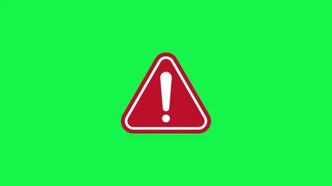 Warning alert triangle sign animation with exclamation symbol Stock Footage 330524272