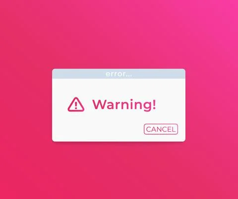 Warning alert window, vector design イラスト素材