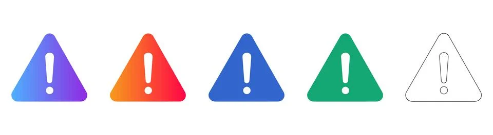 Warning and Hazard Alert Triangle Icons Illustrazione stock